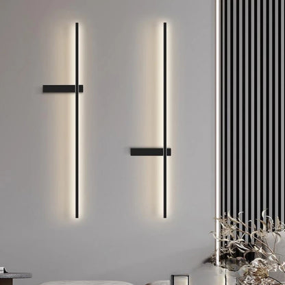 Modern Minimalist LED Wall Light – Warm or 3-Color Dimming, 60–100cm