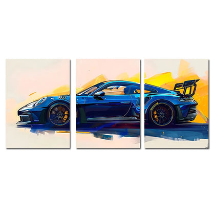 Supercar Canvas Wall Art – Set of 3 Unframed Prints