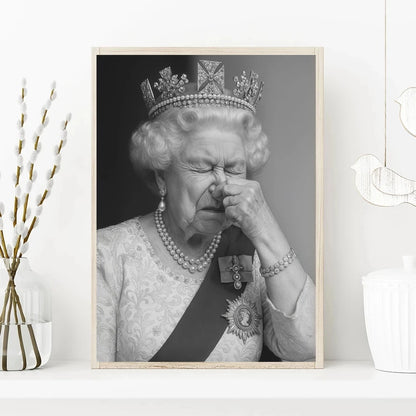 Funny Victorian Portrait Bathroom Wall Art – Unframed Canvas Print