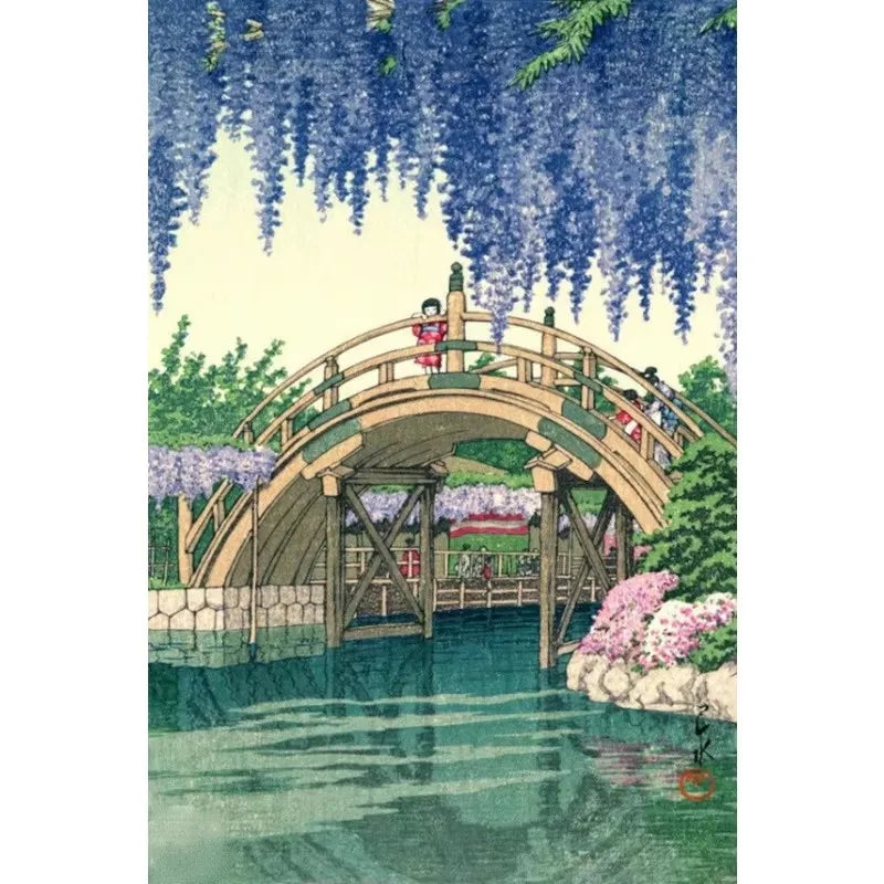 Japanese Landscape Canvas Wall Art Prints – Tree-Lined Road, Unframed