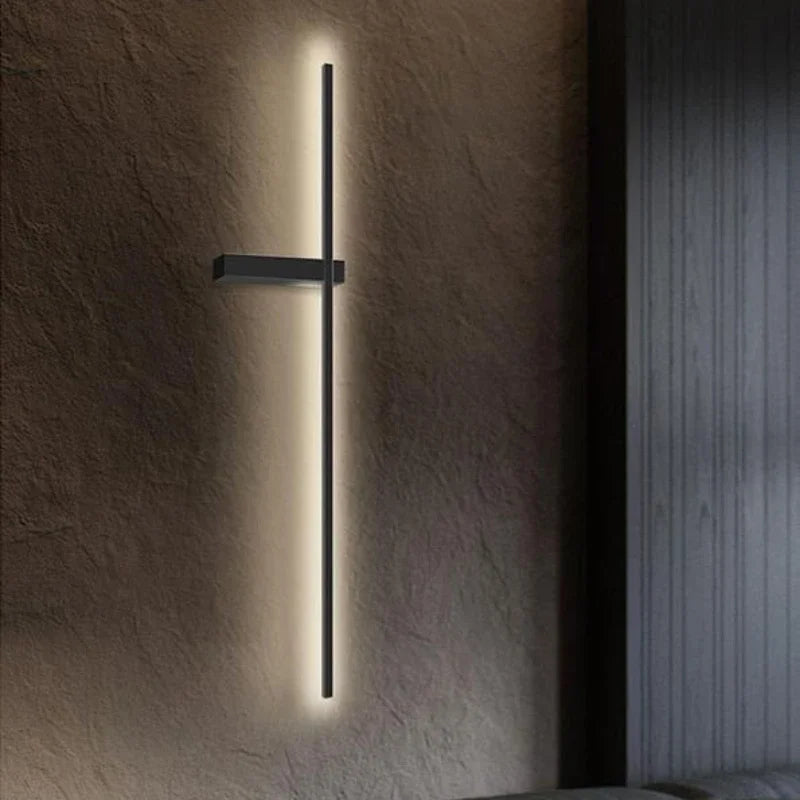 Modern Minimalist LED Wall Light – Warm or 3-Color Dimming, 60–100cm