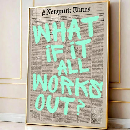 If All Goes Well Newspaper-Style Wall Art Poster