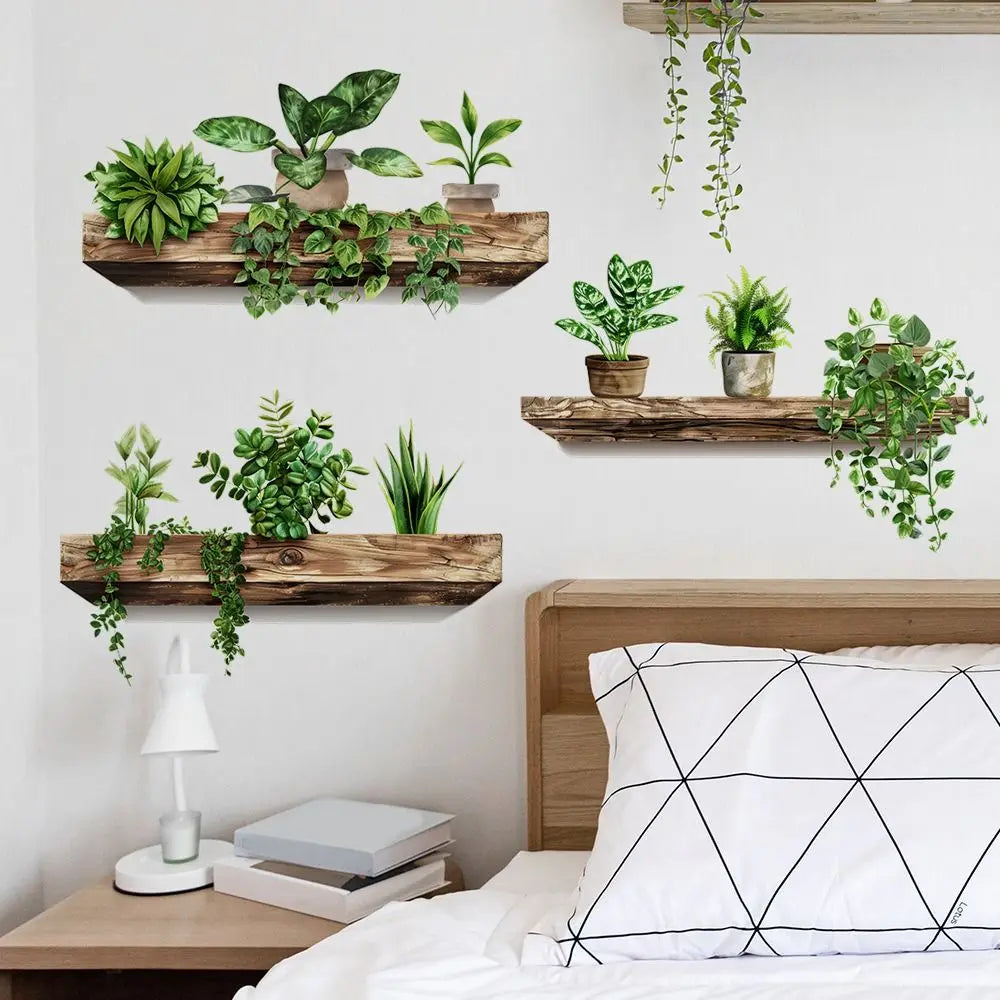 Potted Plant Wall Stickers – Decorative Plant Decals