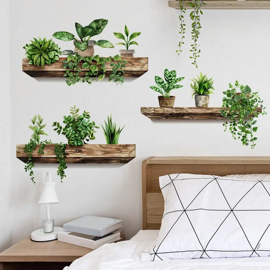 Potted Plant Wall Stickers – Decorative Plant Decals