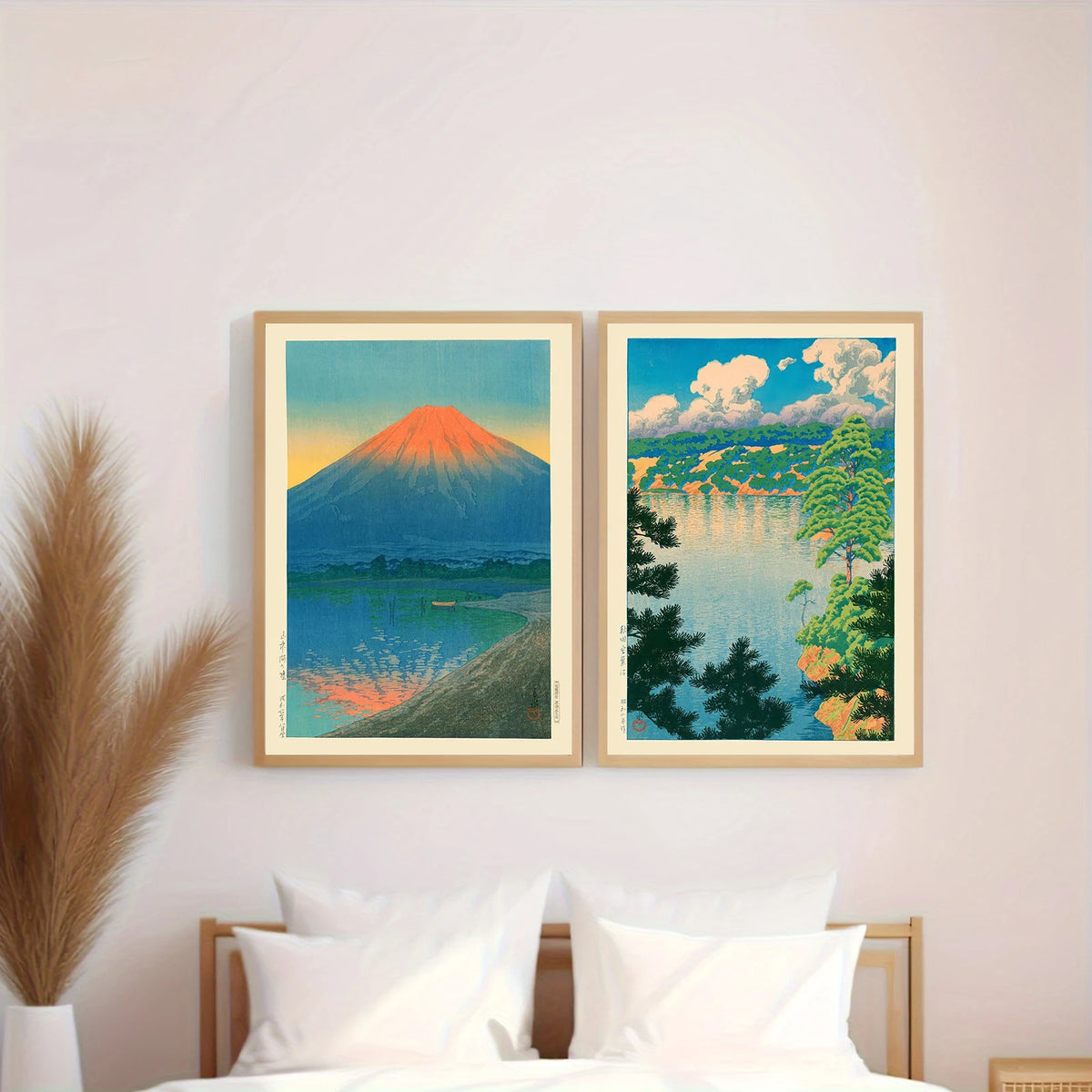 Japanese Landscape Canvas Wall Art Prints – Tree-Lined Road, Unframed