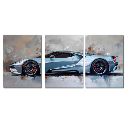 Supercar Canvas Wall Art – Set of 3 Unframed Prints
