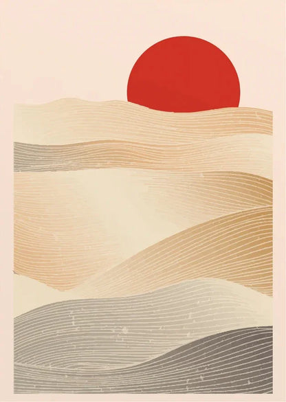 Mount Fuji & Cherry Blossom Canvas Wall Art Print – Unframed