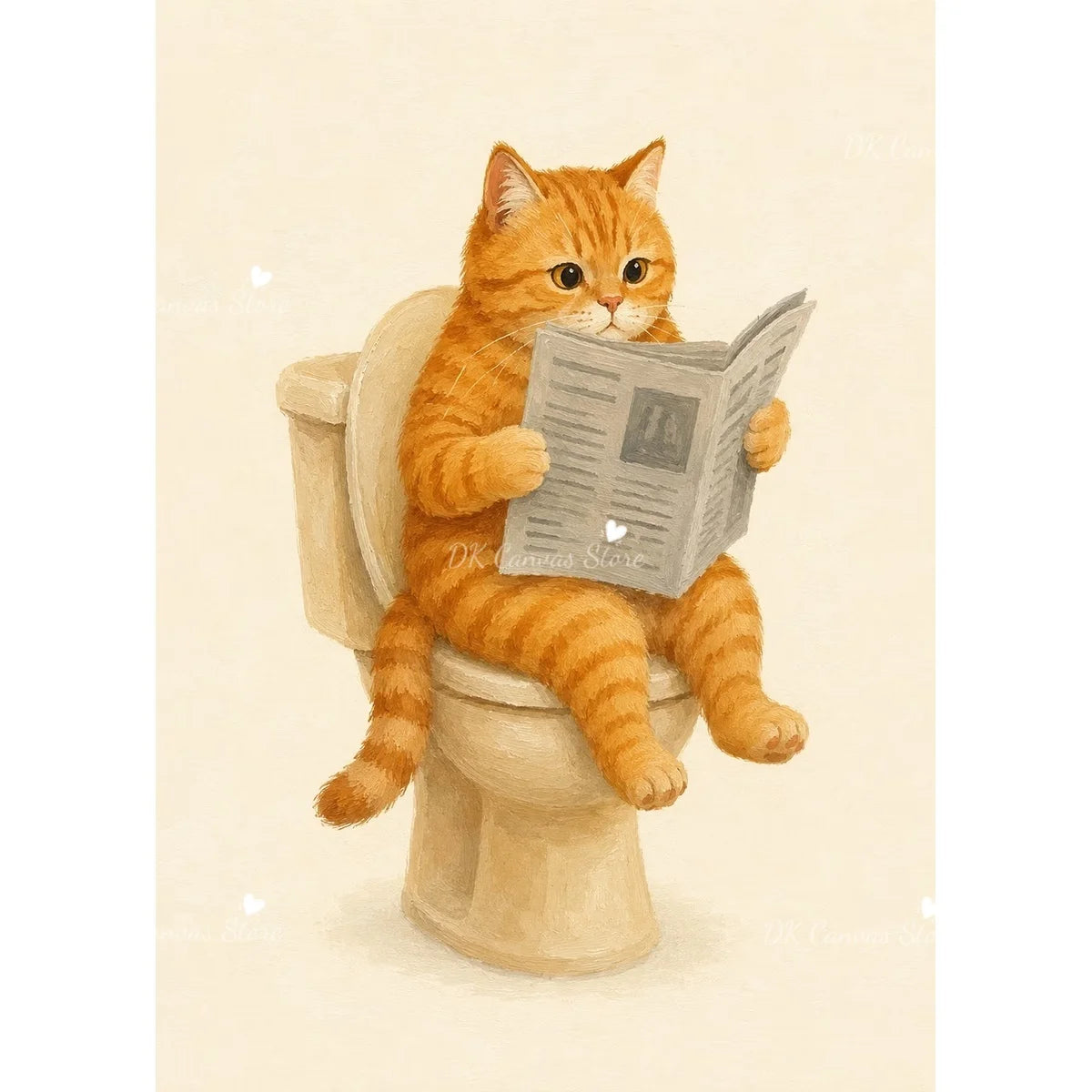 Funny Duck Toilet Paper Bathroom Wall Art – Humorous Canvas Print