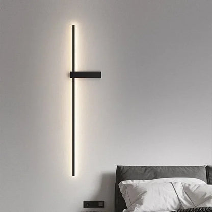 Modern Minimalist LED Wall Light – Warm or 3-Color Dimming, 60–100cm