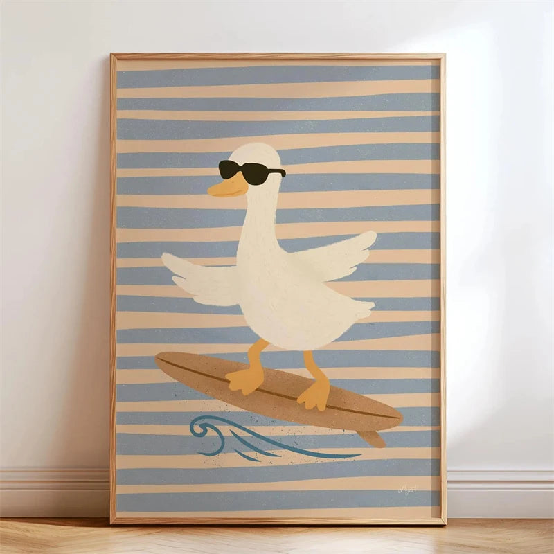Skateboarding Dachshund Canvas Wall Art Print – Unframed