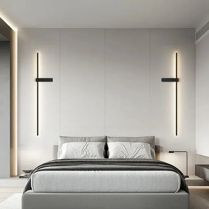 Modern Minimalist LED Wall Light – Warm or 3-Color Dimming, 60–100cm