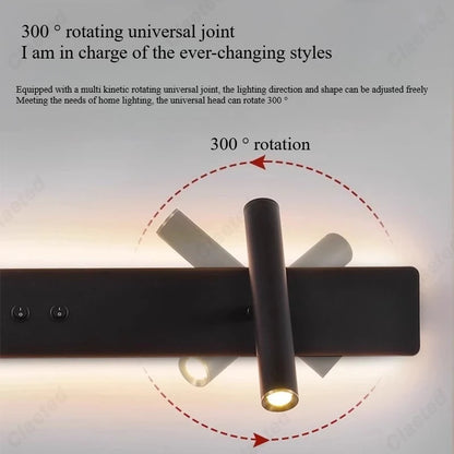 Minimalist LED Strip Wall Sconce – Black or White, 60cm/90cm