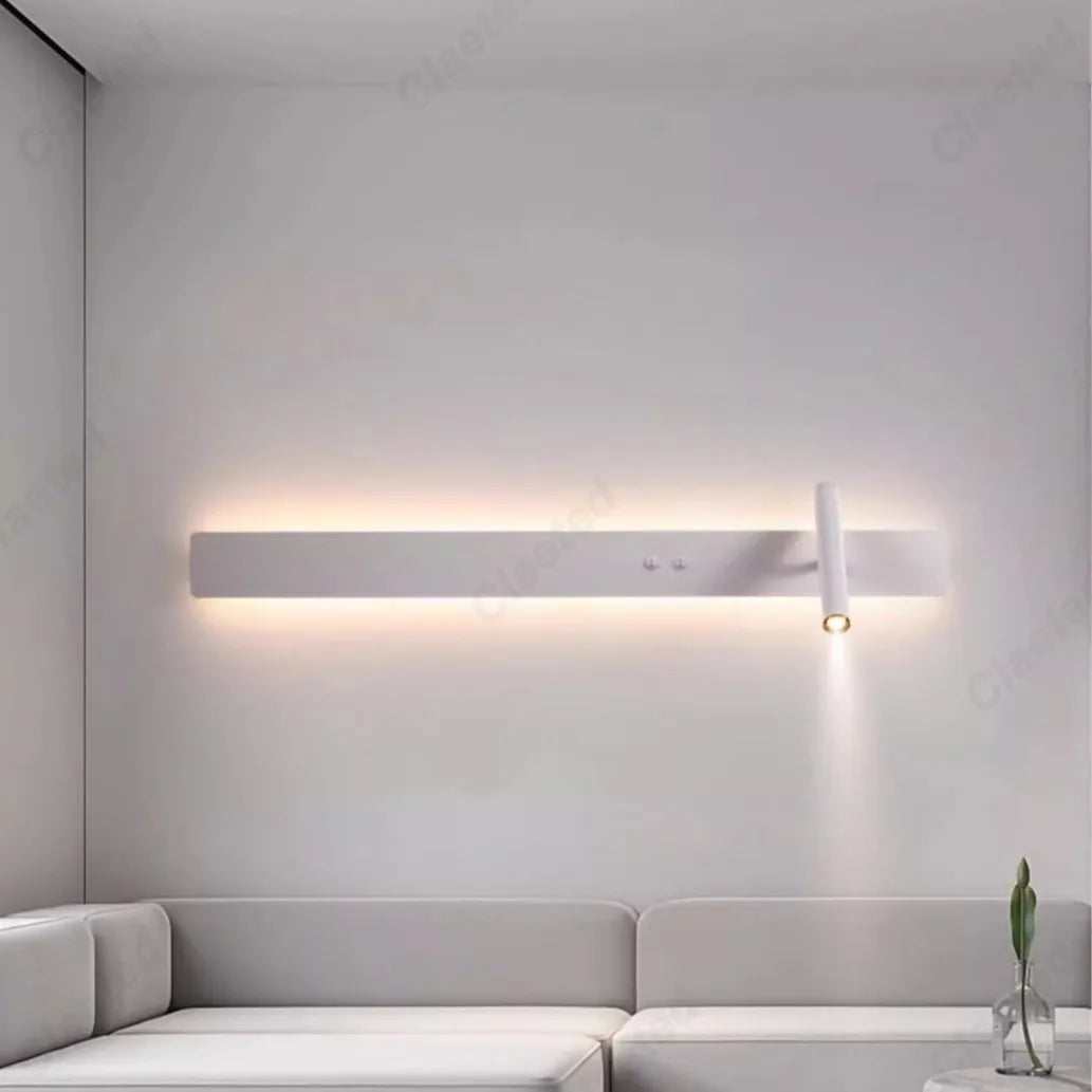 Minimalist LED Strip Wall Sconce – Black or White, 60cm/90cm