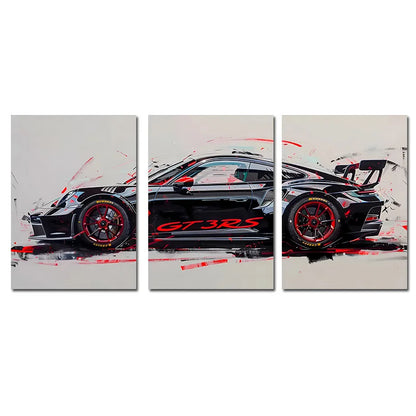 Supercar Canvas Wall Art – Set of 3 Unframed Prints