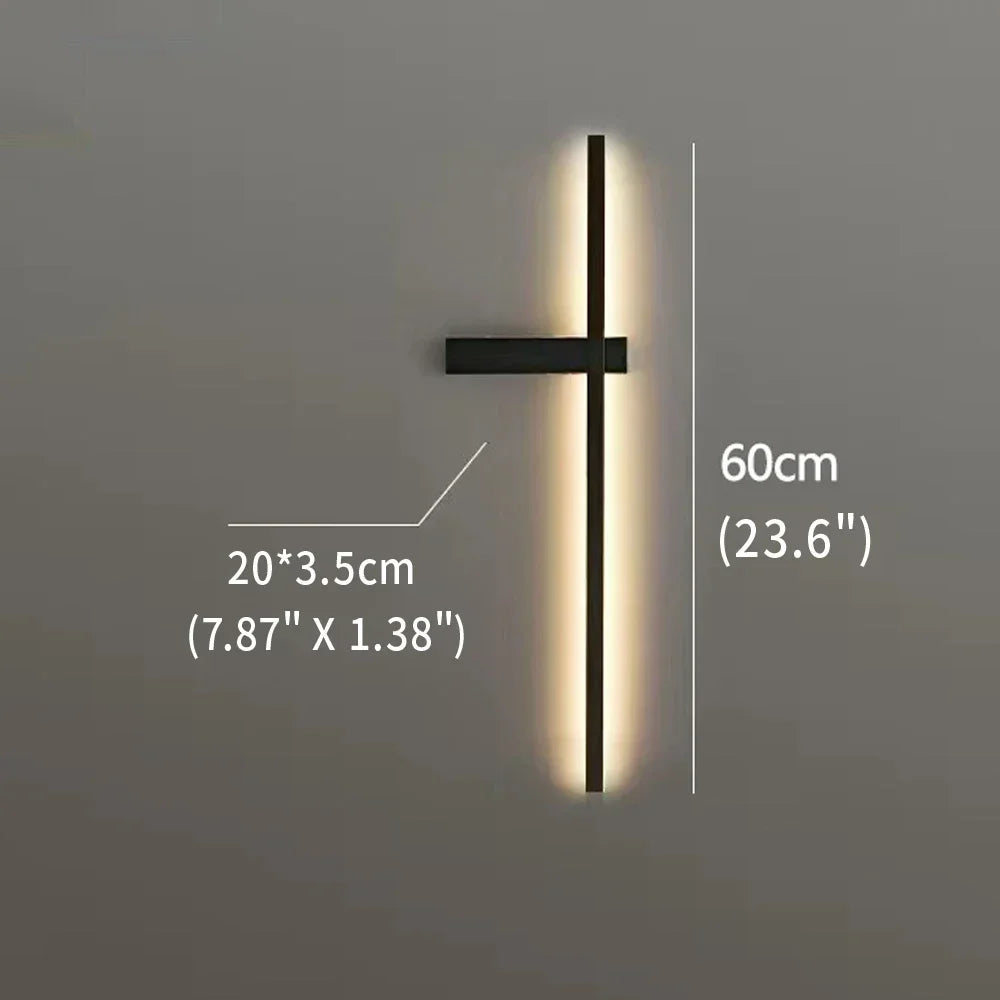Modern Minimalist LED Wall Light – Warm or 3-Color Dimming, 60–100cm