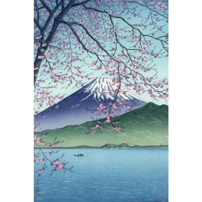 Japanese Landscape Canvas Wall Art Prints – Tree-Lined Road, Unframed