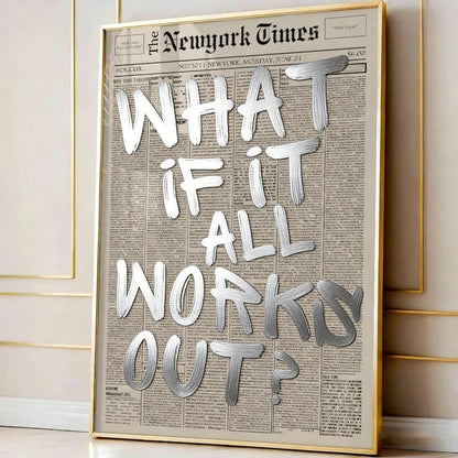 If All Goes Well Newspaper-Style Wall Art Poster