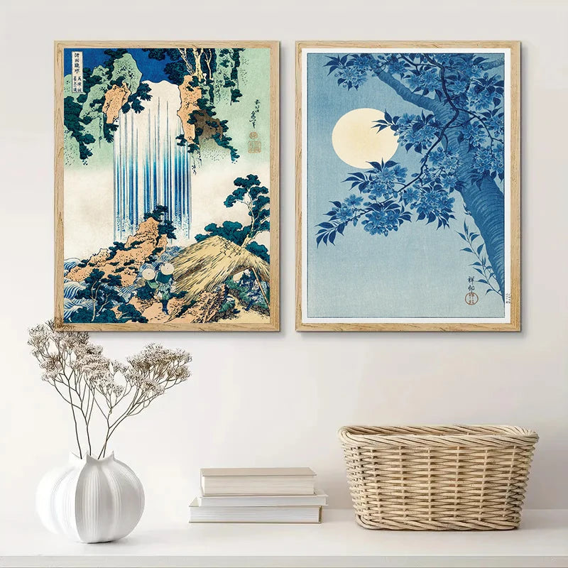 Mount Fuji & Cherry Blossom Canvas Wall Art Print – Unframed