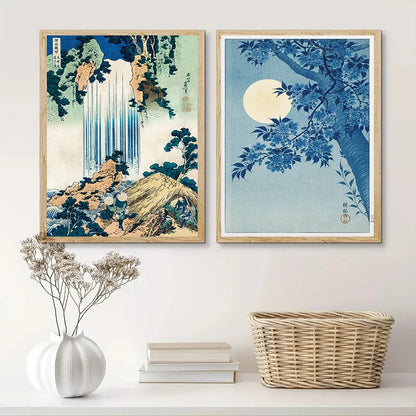 Mount Fuji & Cherry Blossom Canvas Wall Art Print – Unframed