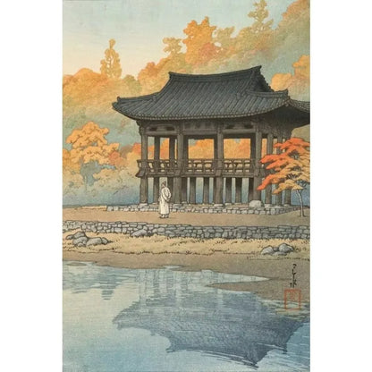 Japanese Landscape Canvas Wall Art Prints – Tree-Lined Road, Unframed