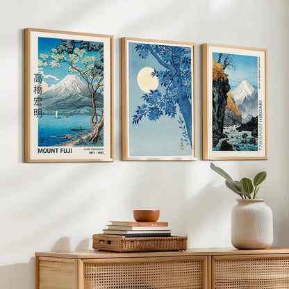 Mount Fuji & Cherry Blossom Canvas Wall Art Print – Unframed