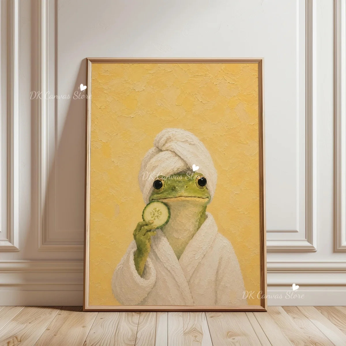 Funny Duck Toilet Paper Bathroom Wall Art – Humorous Canvas Print