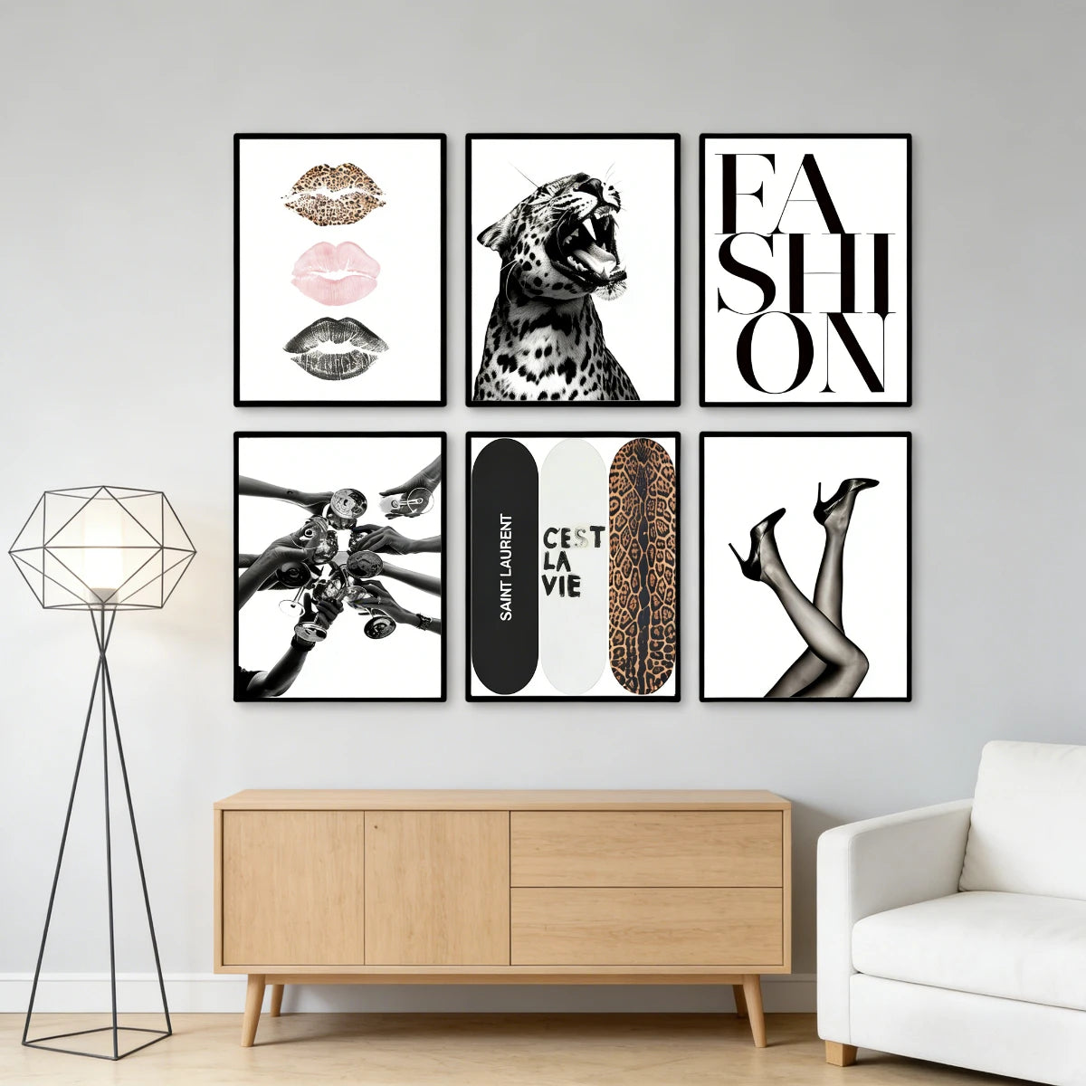Retro Leopard & Cheetah Abstract Wall Art – Y2K Canvas Prints