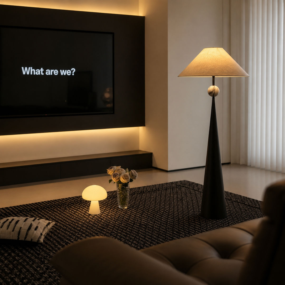 Spire Linen Floor Lamp