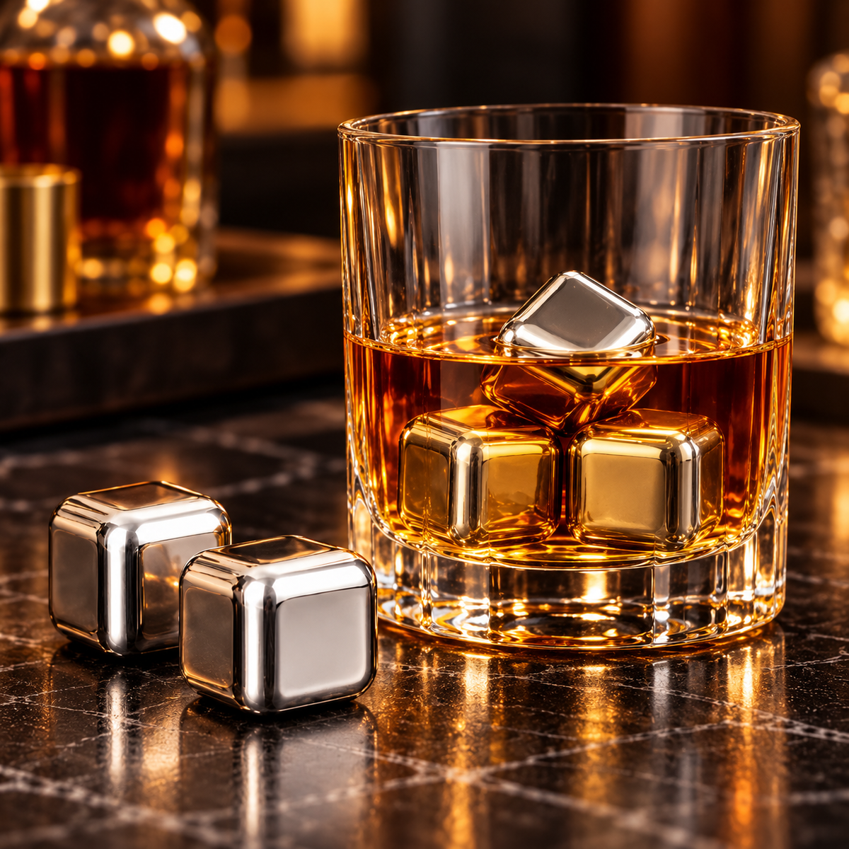 Stainless Steel Whiskey Stones Set