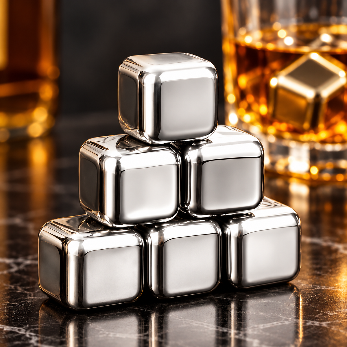 Stainless Steel Whiskey Stones Set