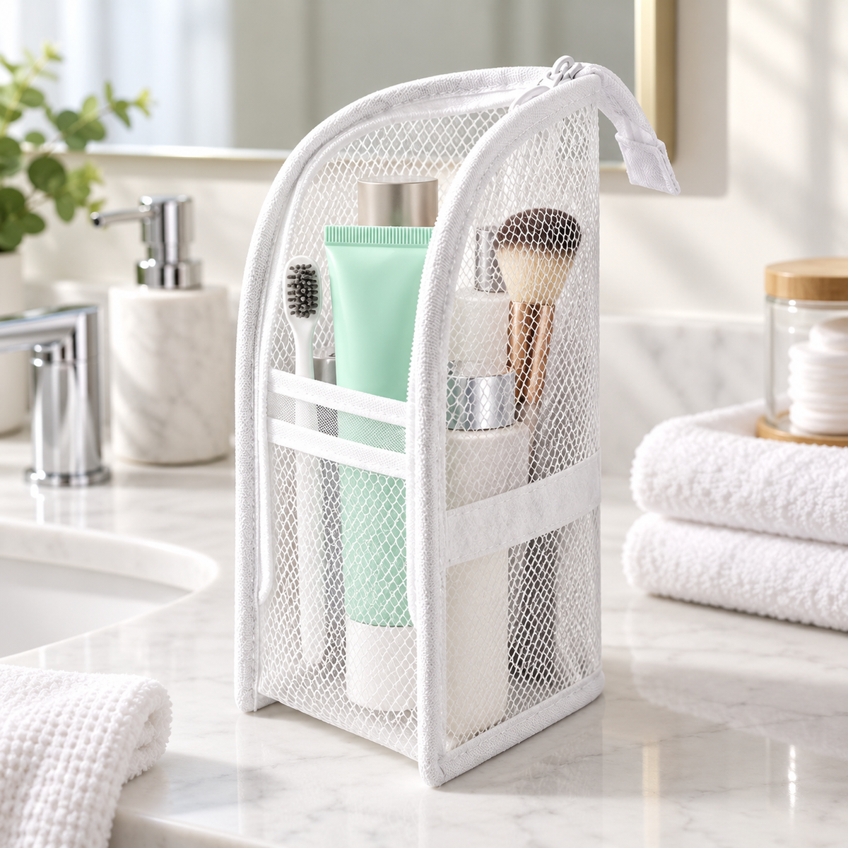 Self-Standing Travel Toiletry Bag