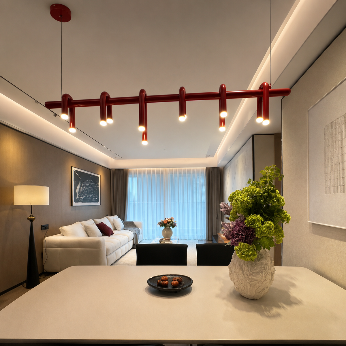 U-Loop Linear Pendant Light