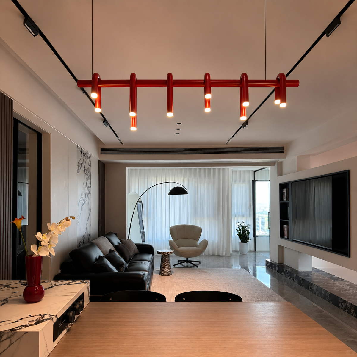 U-Loop Linear Pendant Light
