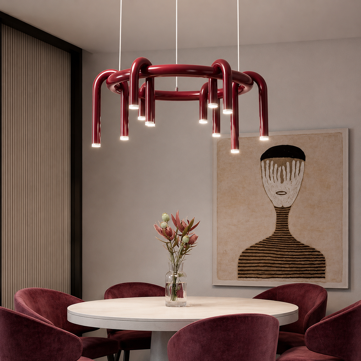 U-Loop Round Pendant Light