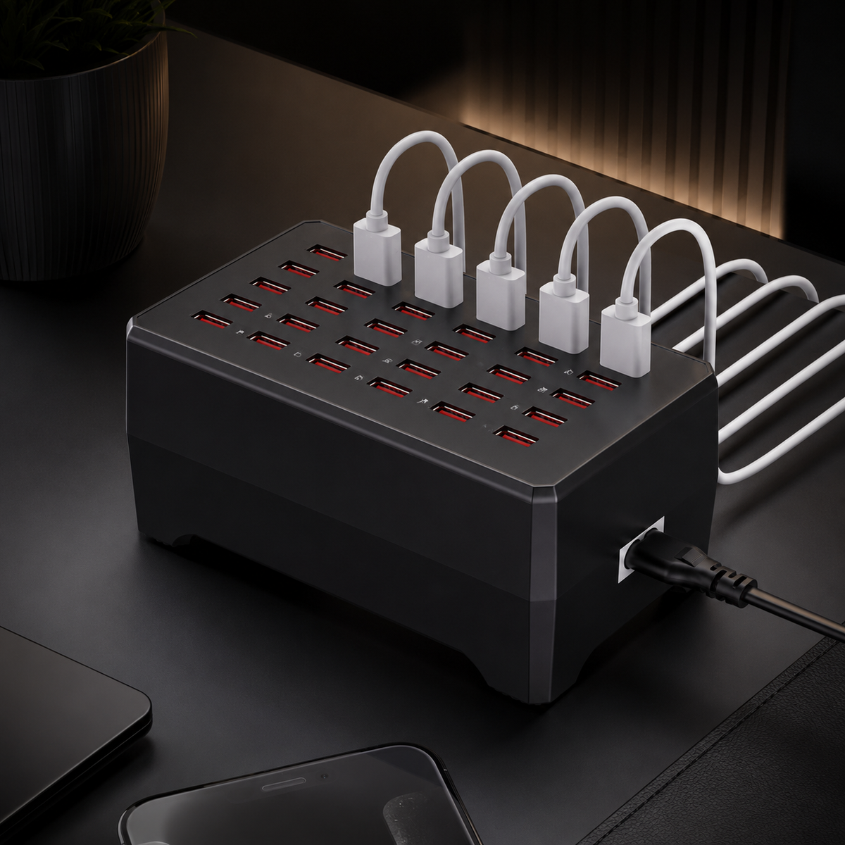USB Hub Multi Device Charging Station Multiple Port Design