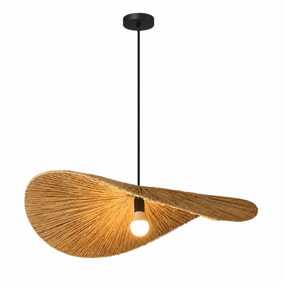 Wabi Rattan Disc Pendant Light