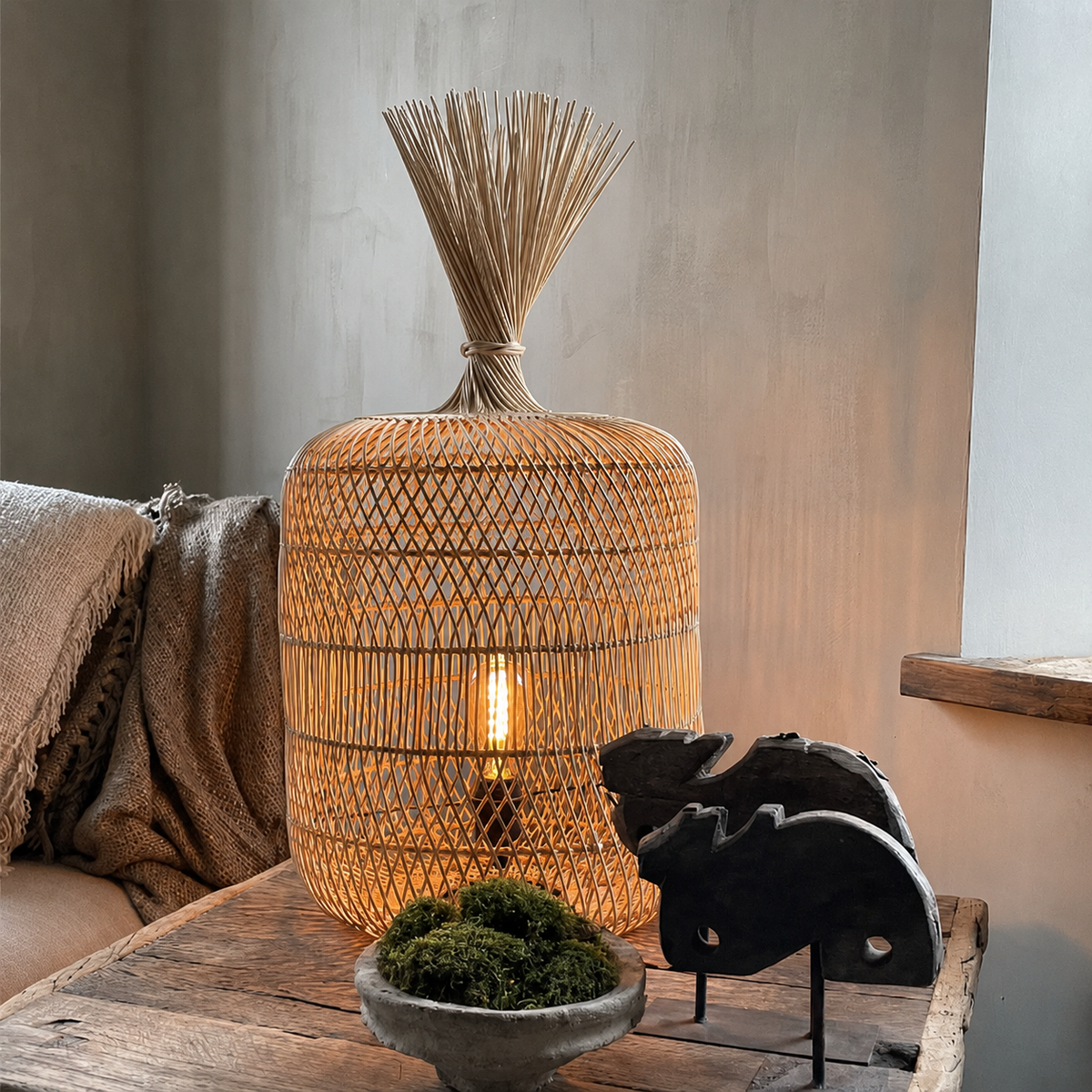 Wabi Rattan Floor Lamp
