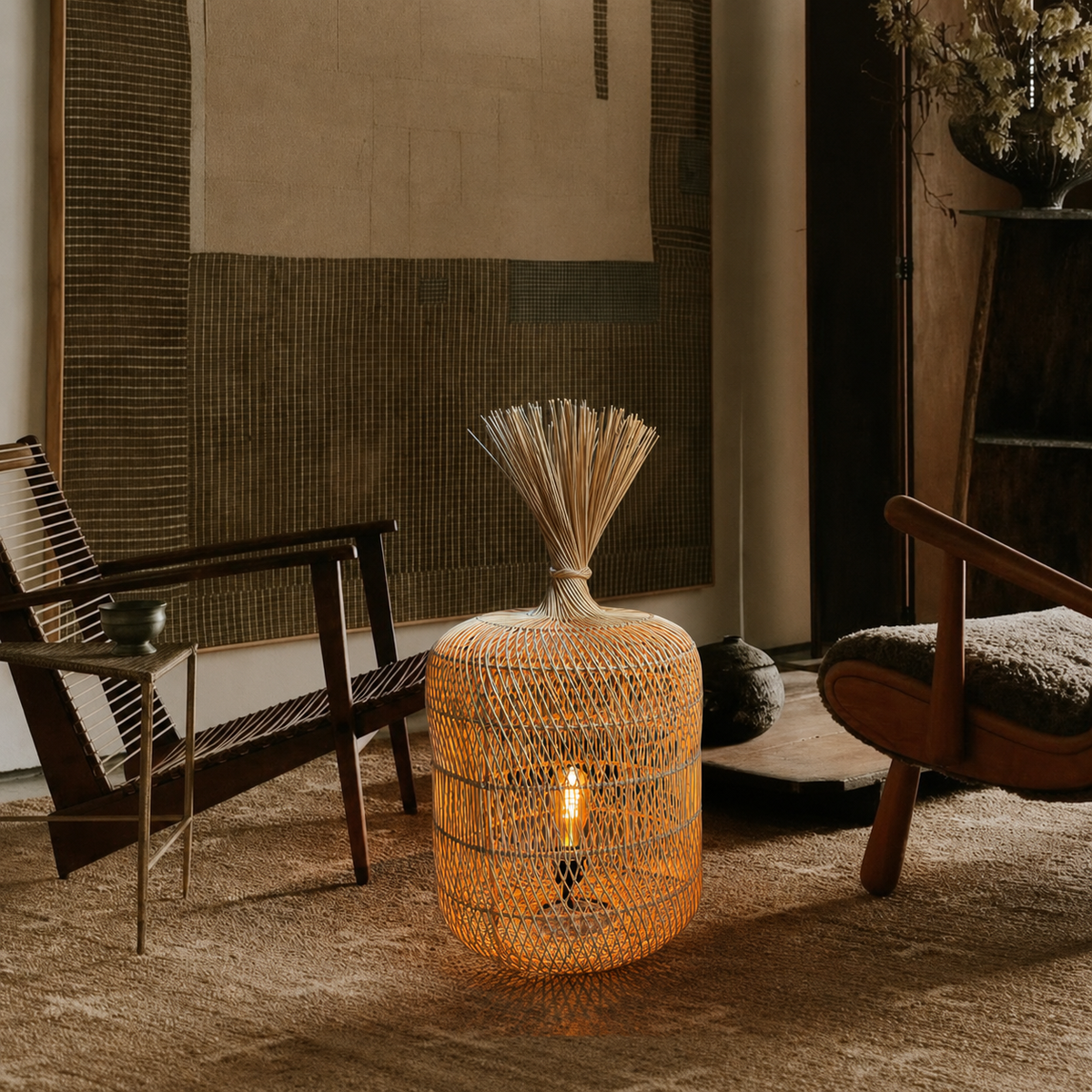 Wabi Rattan Floor Lamp