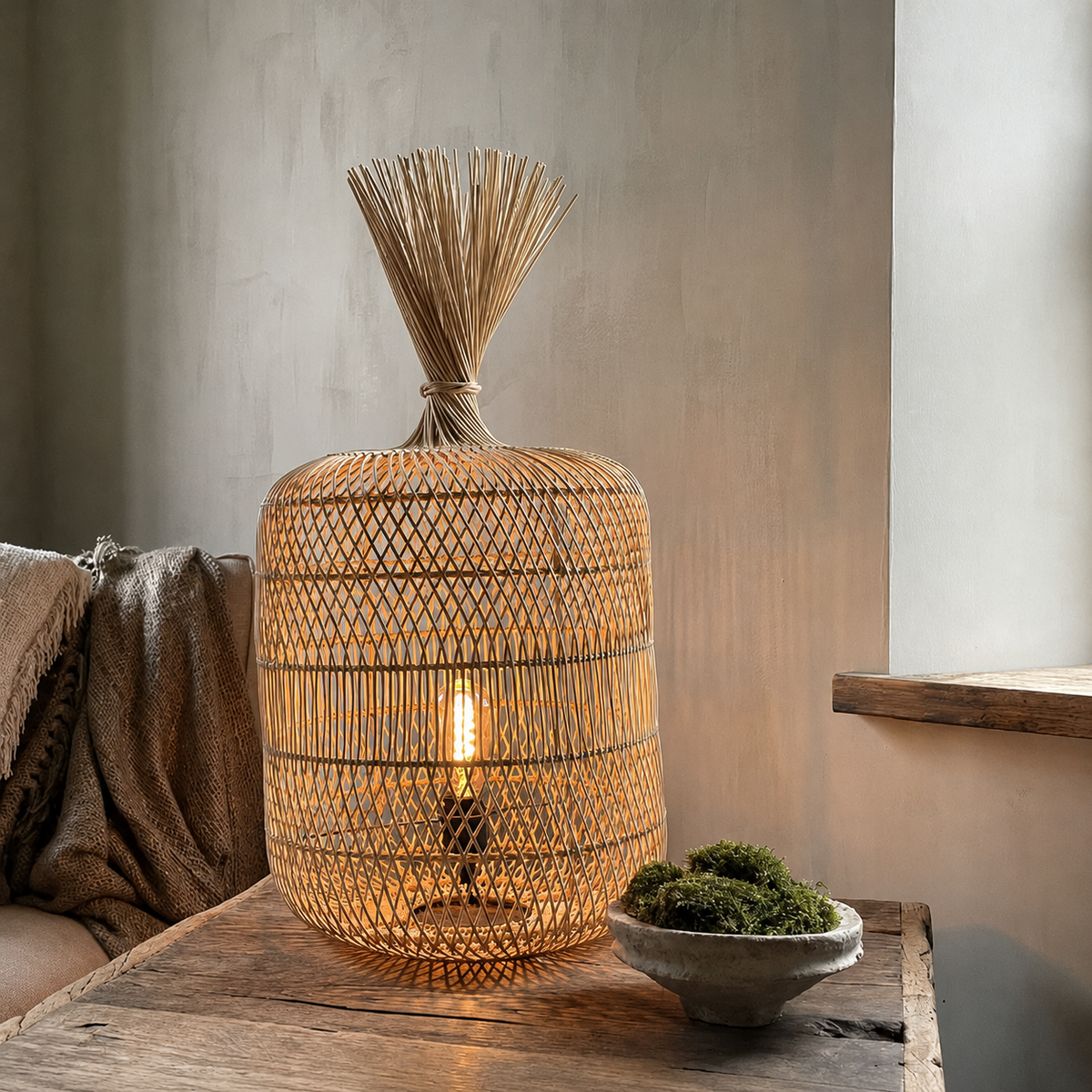 Wabi Rattan Floor Lamp
