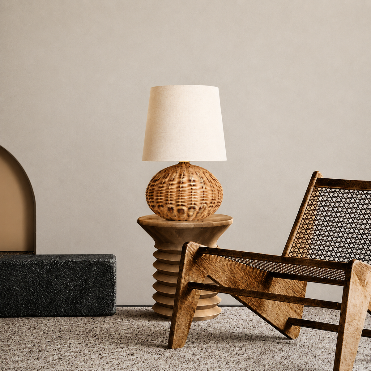 Wabi Rattan Woven Table Lamp