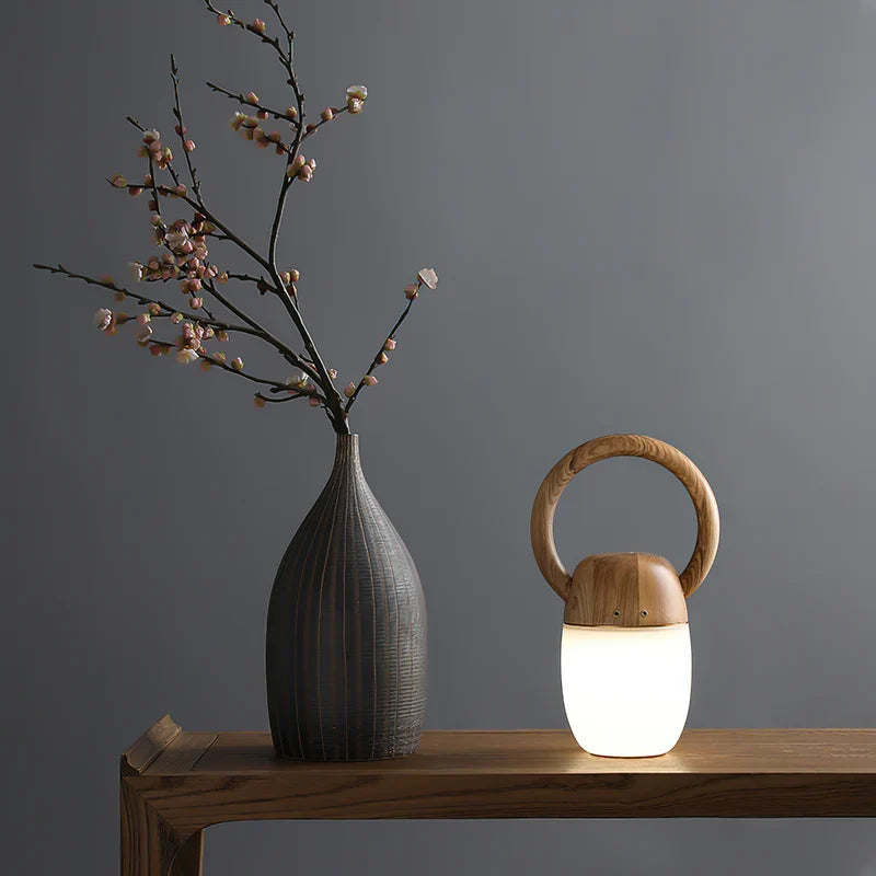 Ring Handle Wood Lantern