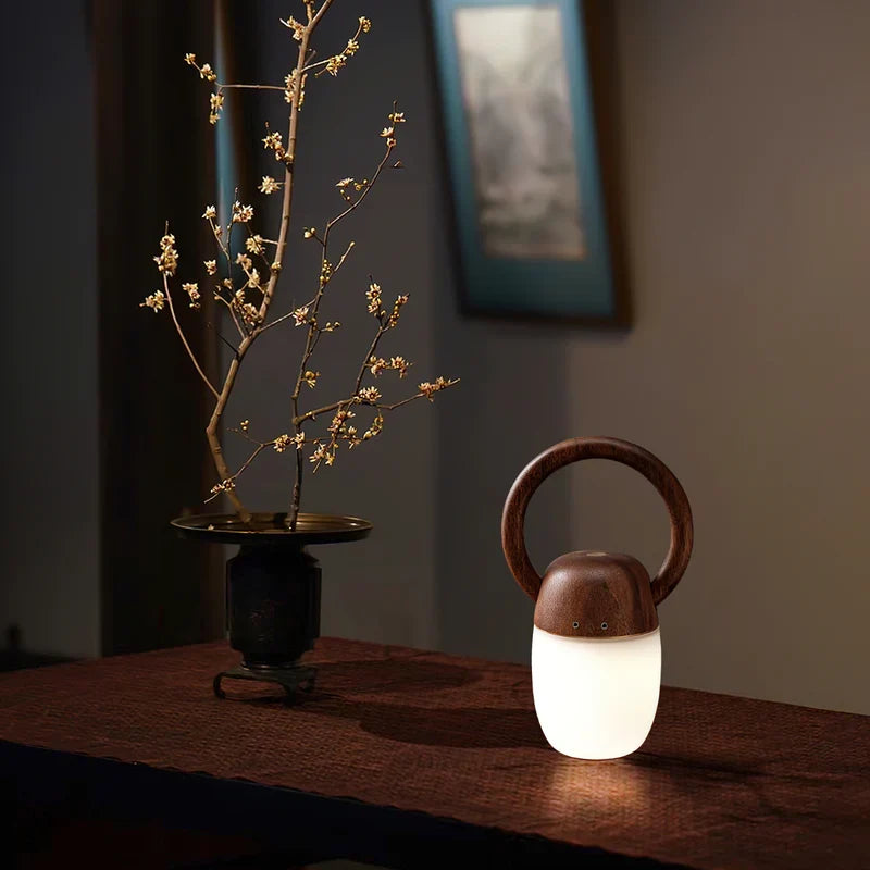 Ring Handle Wood Lantern