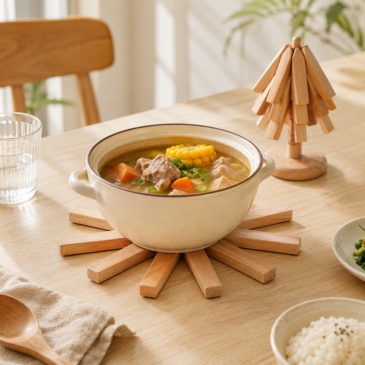 Foldable Wooden Table Mat