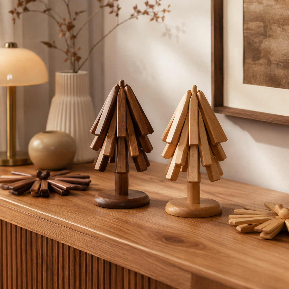Foldable Wooden Table Mat