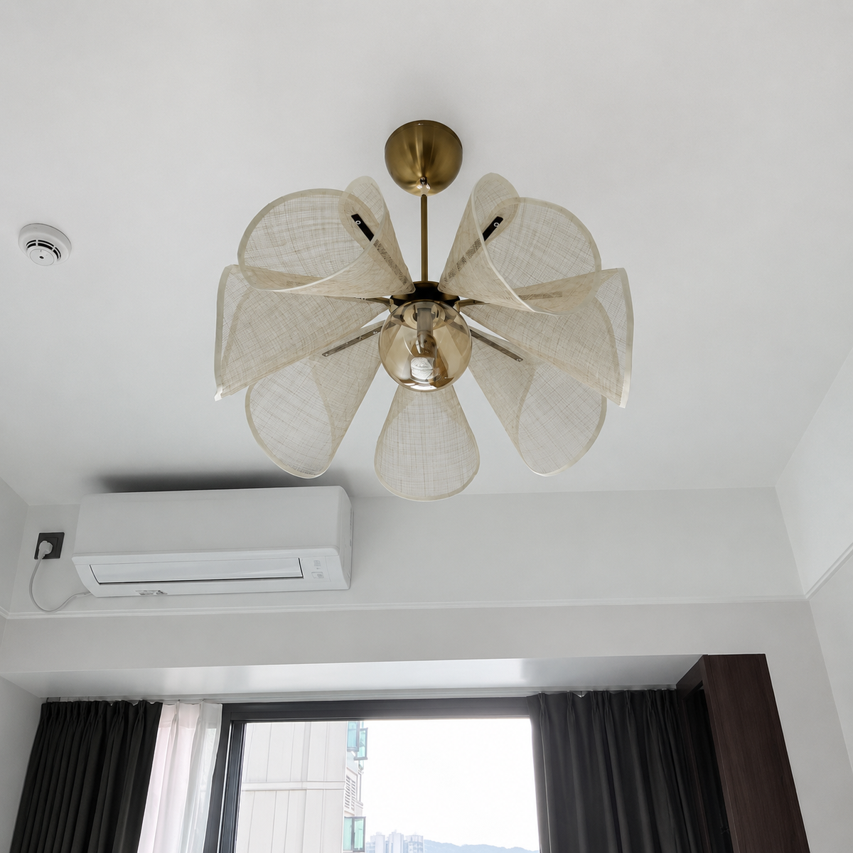 Soleil Linen Chandelier