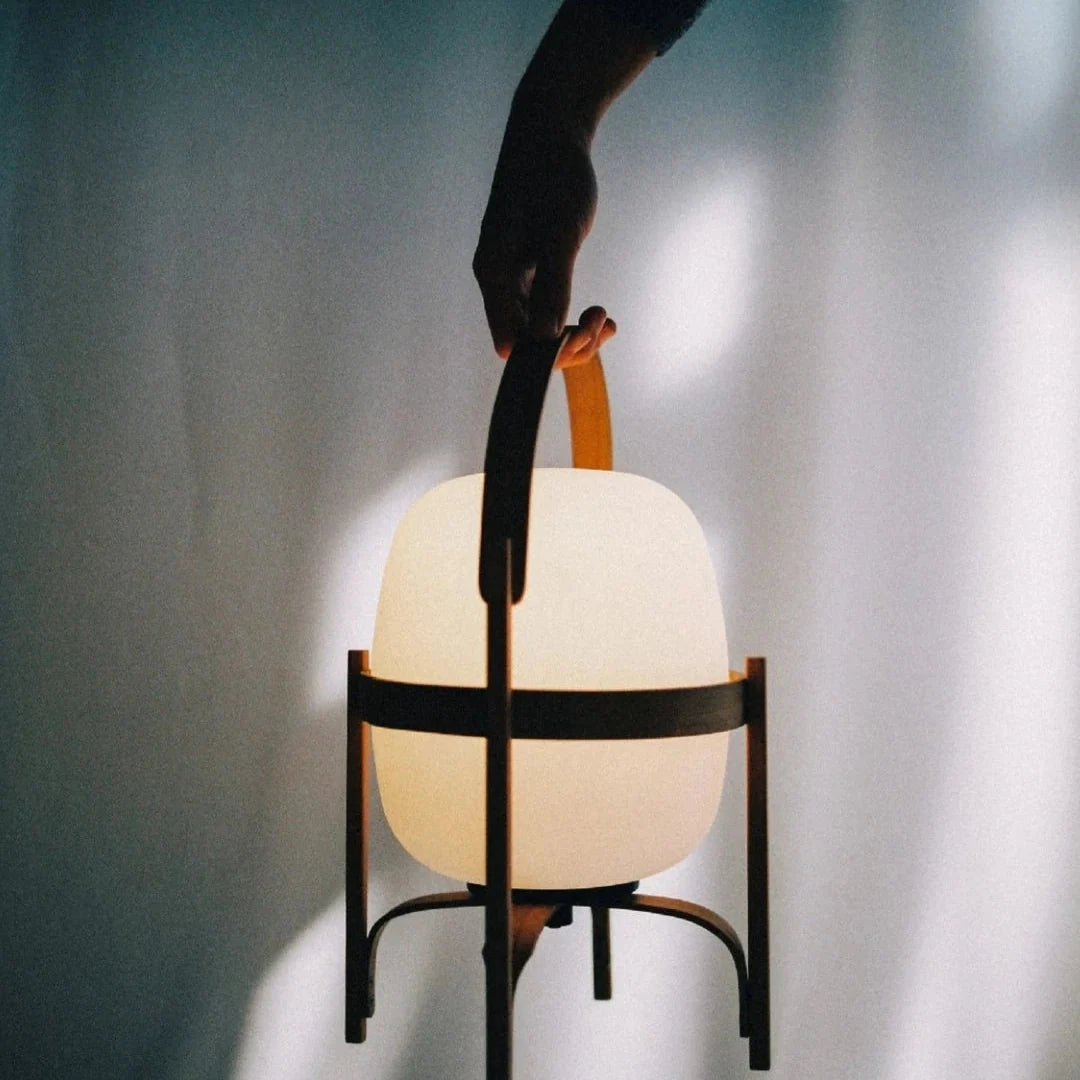 Wabi Wood & Glass Table Lamp
