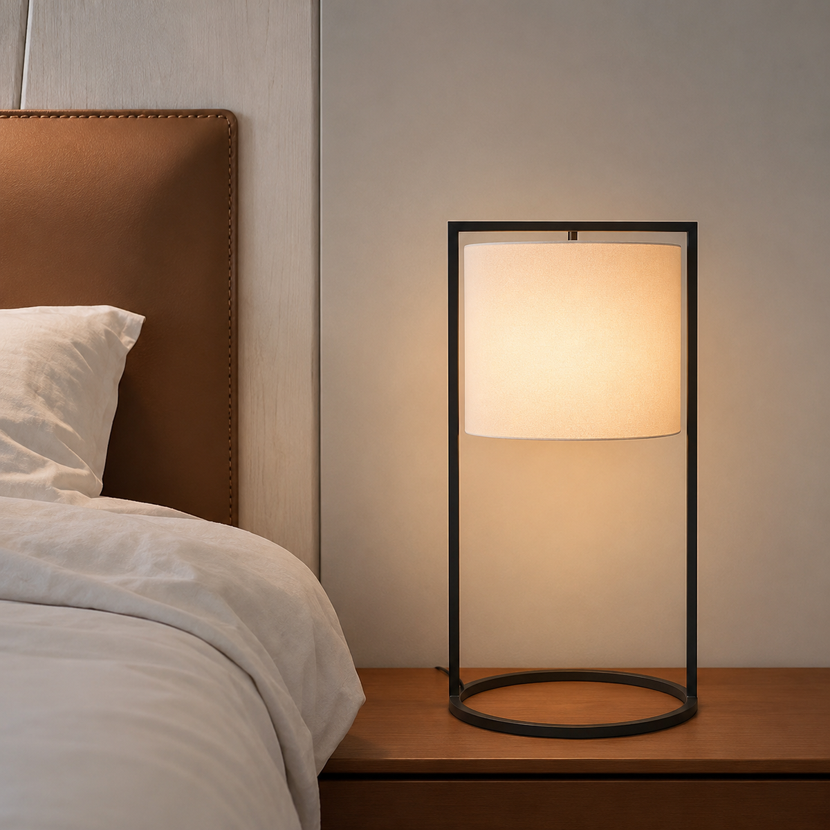 Frame Matte Black Table Lamp