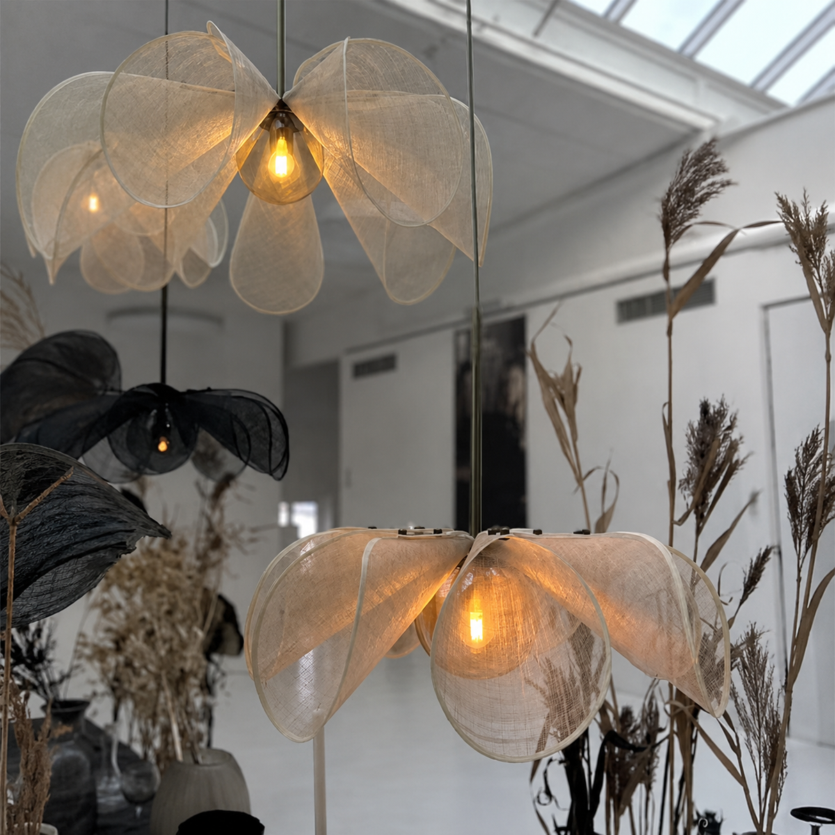 Soleil Linen Chandelier