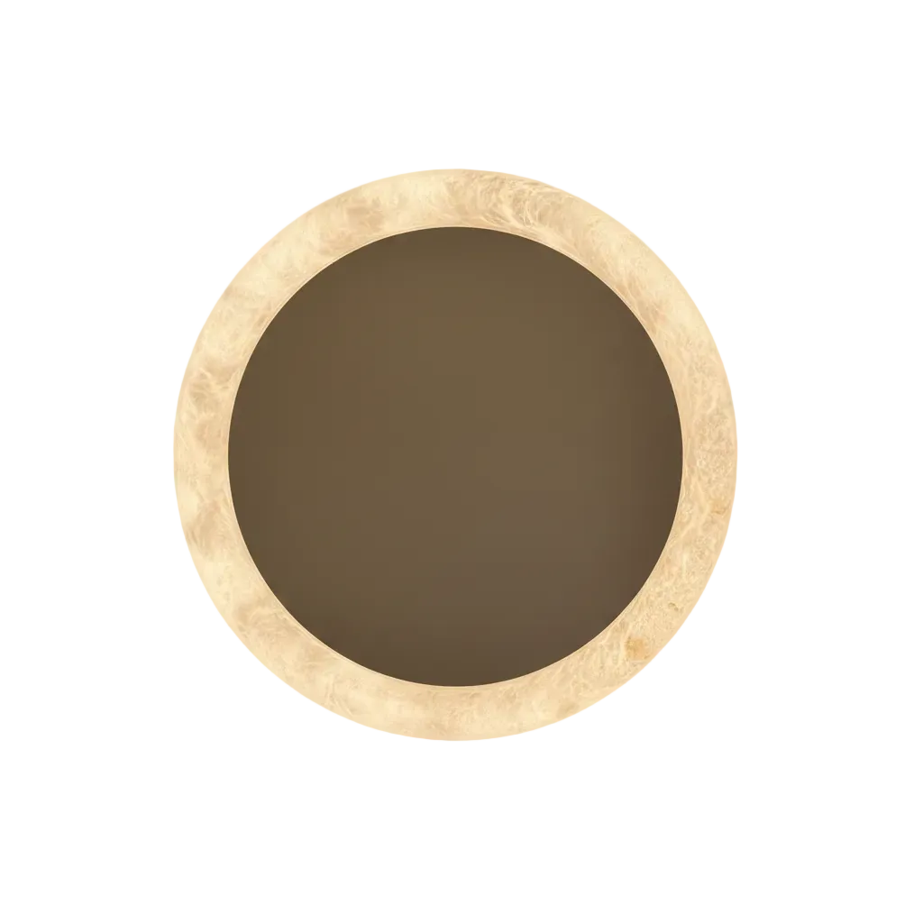Alabaster Halo Mirror