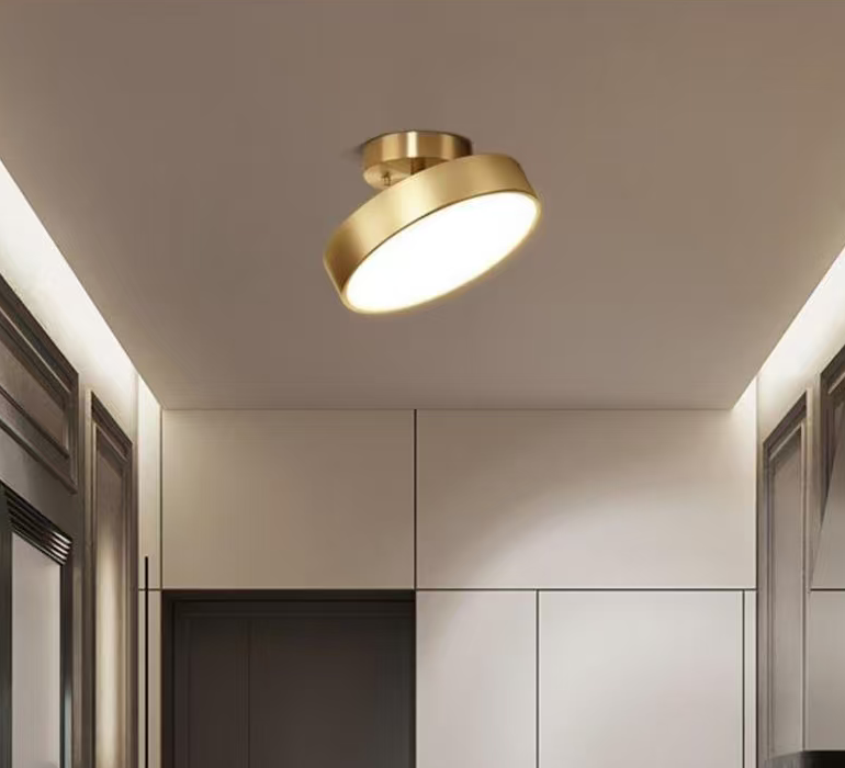 Oryn Brass Drum Flush Mount